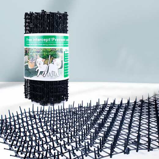 Anti-cat crawling thorn mat to repel cats, prevent cats from trampling on garden thorn mat net, anti-bed climbing sofa, thorn cat mat, white, width 45cm x length 4 meters, encrypted, thorn height 2cm, upgraded and thickened, anti-aging