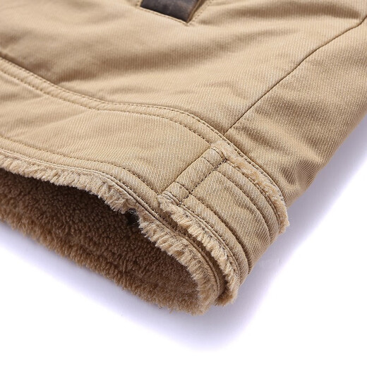 North Wolf Shield Winter Men's Cotton Clothes Plus Velvet Cotton Casual Thick Warm Jackets 3166 Army Green M (Suitable for 110 Jin Jin equals 0.5 kg -125 Jin Jin equals 0.5 kg)