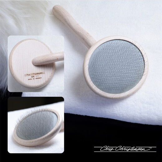 Chris Christensen US imported permanent needle comb for cats and dogs, fluffy and fluffy hair removal comb, double-coated small and medium-sized cats and dogs, round head needle comb