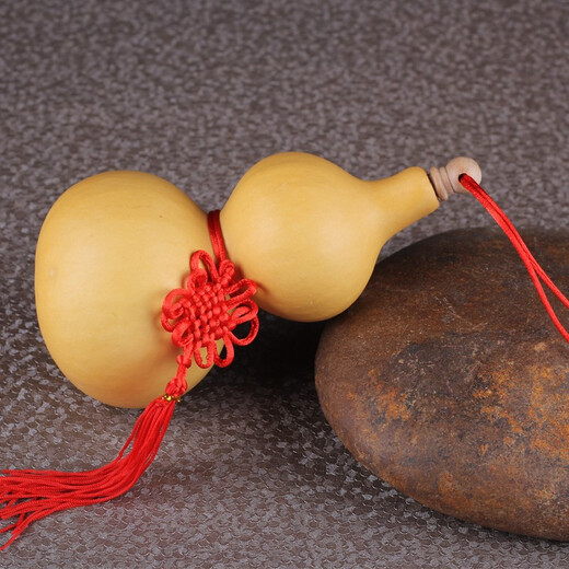 Open gourd pendant wine gourd natural wine bottle fine gourd wood gourd ornament Feng shui cork 12-13 cm