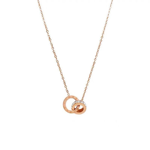Nilan Fat Donglai same style 18K rose gold Möbius ring necklace gold female rabbit pendant au750 DO ring 18k gold rose gold