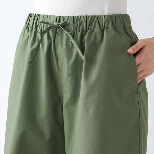 MUJI Women's Washed Plain Shorts Women's Summer Pants Casual Shorts Dopamine Pure Cotton BEC27A3S Khaki S 155/62A