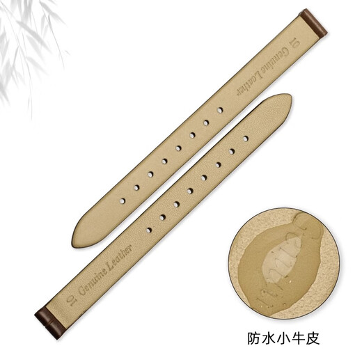 Wanchen watch with small green watch genuine leather female original model suitable for roller rose small square bracelet accessories black 10mm