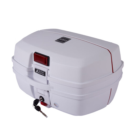 Jiade Rui motorcycle tail box quick release pedal electric battery car tool box universal extra large storage back box 688 white 32L