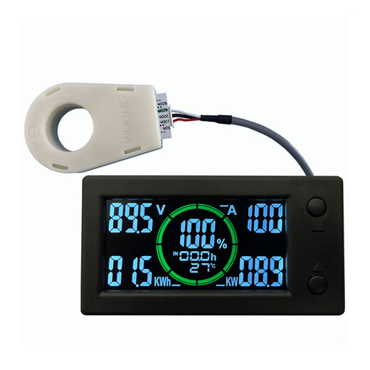 Ohuayuan Color Screen Bluetooth Hall Coulomb Meter Electric Vehicle RV Voltage Current Power Electric Energy Lithium Battery Power Display