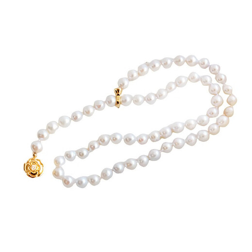 Zhuomai shell bead sweater chain pearl necklace young girl camellia simple mother style autumn and winter birthday gift shell bead pearl sweater chain necklace
