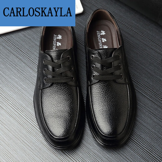 Raf core chaussures en cuir grande taille pour hommes chaussures en cuir pour hommes grande taille lâche extra large printemps en cuir véritable version coréenne respirant 9901 chaussures simples noires quatre saisons 39