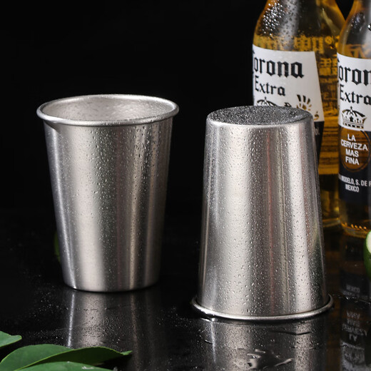 Baijie 304 stainless steel water cup, beer cup, anti-fall juice cup, cold drink cup, tea cup, 500ml outdoor camping cup