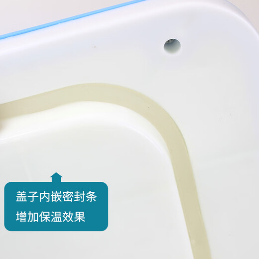 Warm Ice Bear 60L 80L takeaway food delivery insulated box for outdoor stalls 33L-45L food grade liner plastic foam preservation box 60L blue flip model