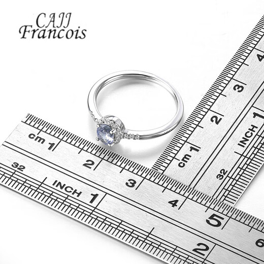 CAJJ Francois 0.30 carat tanzanite ring for women, natural colored gemstone, 925 silver inlaid jewelry, No. 13