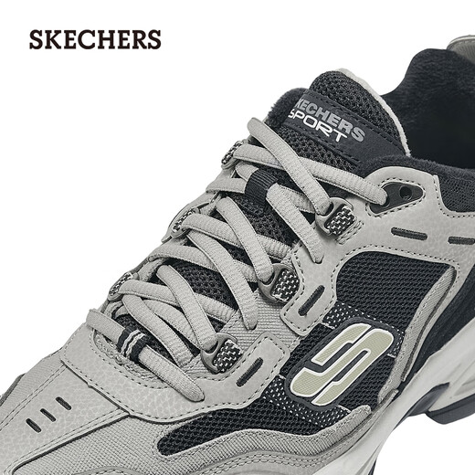 Skechers men's outdoor dad shoes retro trendy thick-soled comfortable and versatile plus velvet sports and casual shoes 237125