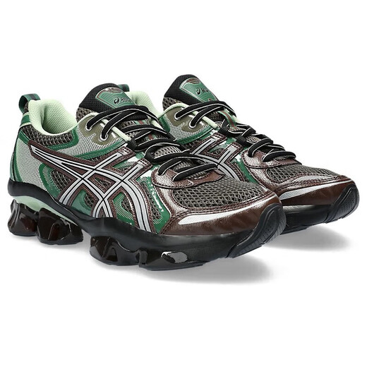 亚瑟士（asics）GEL-QUANTUM KINETIC 复古减震耐磨男士运动休闲鞋跑步鞋 棕褐色/绿1203A270-251 44 标准/US10