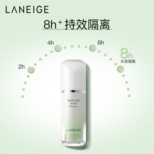 LANEIGE Isolation Cream Before Makeup, Snowy Silky Soft Light Green 30ml (Modify Redness, Sunscreen Isolation Before Makeup)