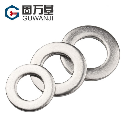 Guwanji 304 stainless steel metal gasket round flat washer ultra-thin flat washer retaining ring enlarged washer meson washer national standard M6x10x1 100 pieces