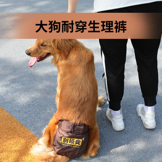 Huayuan pet (hoopet) dog menstrual pants, large dog female dog anti-harassment sanitary pants, safety pants, brown M