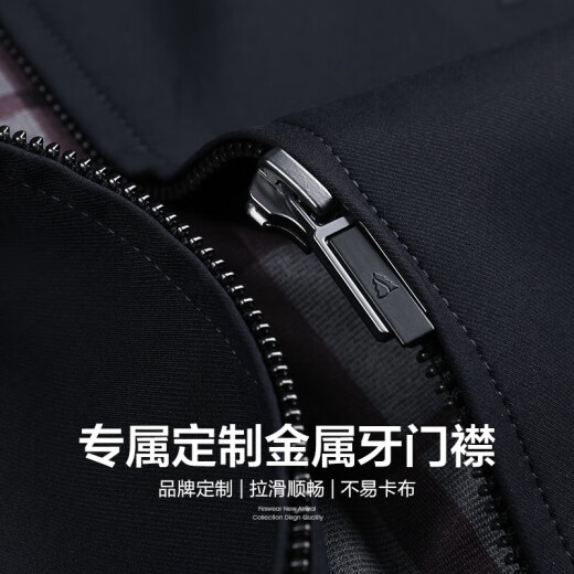 Shanshan (FIRS) high-end lapel jacket men's 2024 spring new high-density anti-wrinkle daddy cadre executive jacket 146K navy 175/92A/L