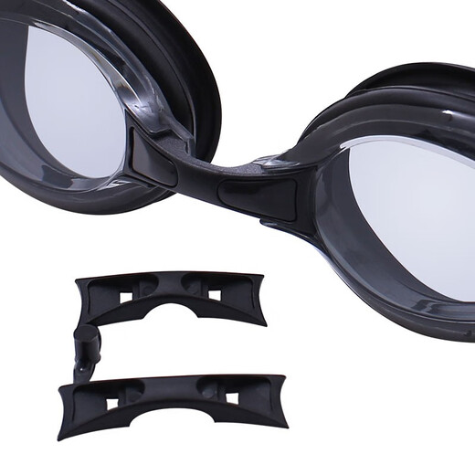 YINGFA myopia swimming goggles casual large frame anti-fog water glasses ok3800af can have different degrees for left and right eyes, black 300 degrees