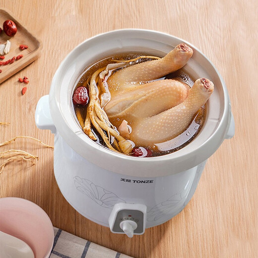 Tianji (TONZE) Tianji Electric Stew Pot Ceramic Liner Electric Stew Cup Porridge Pot Porridge Pot Stew Soup Pot Electric Casserole 1-2-3-4-5 Household Smart 10N Suitable for 3~4 People 3L