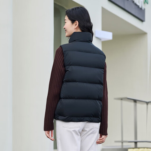 Tambor Down Jacket Vest Women's Stand Collar Loose Outer Short Down Vest Jacket TD236006 Black 175