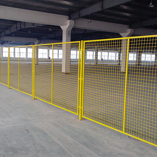 Nightingale factory warehouse isolation net workshop isolation net fence net protective net express sorting partition net wire mesh door guardrail yellow 2 meters high * 3 meters wide / one net and one column
