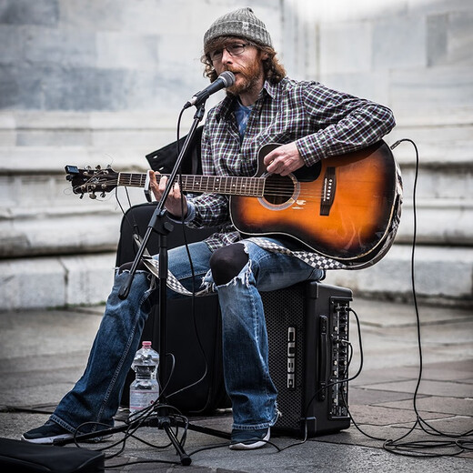 Roland speaker audio CUBE STREET EX guitar playing and singing outdoor live broadcast and internal recording portable roadshow stage performance EX + Shure 58S + double stand + bag + original battery