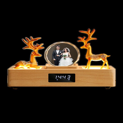 酷步高新婚礼物 送新人高档实用定制照片蓝牙音箱结婚闺蜜创意摆件礼品 升级金小鹿（彩色照片）