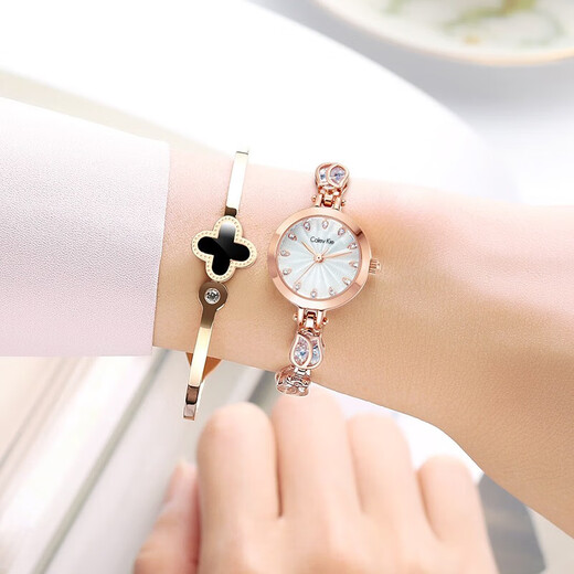 Colevkie birthday gift for girls, thoughtful, high-end and practical gift for girlfriend, wife, best friend, niche exquisite wedding anniversary, rose diamond (gift box + bracelet + necklace)