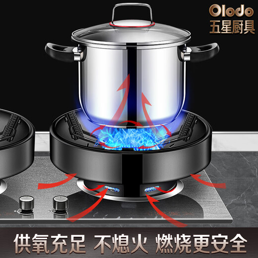 Olodo (Olodo) German 304 stainless steel gas stove windproof fire gathering cover gas energy-saving cover gas stove bracket stove shelf bracket double layer windproof fire gathering stove universal