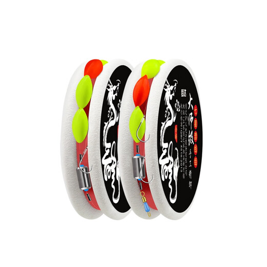 Mengda traditional fishing seven-star floating line set fishing single hook floating fish hook fish line tied complete set of finished products seven-star floating line set single hook 4.5 meters 6 pieces without box No. 1