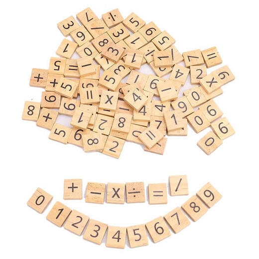 Tarjeta numérica del jugador 1-100 Número puro 0-9 Número de madera cuadrada de educación temprana para niños Juego de rompecabezas de madera