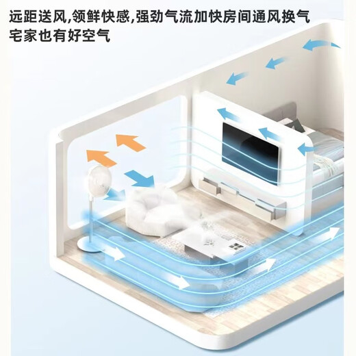 Sezze Japanese air circulation fan electric fan household floor fan smart desk fan DC variable frequency timing desktop fan remote control energy-saving light turbine convection ventilation fan Y-289 (upgraded model - without battery life)