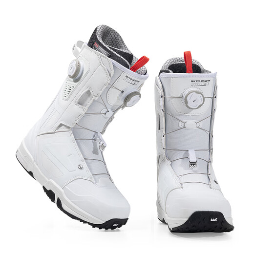 WS snowboardsWS snowboard shoes wire buckle quick wear shoes for men and women waterproof and warm quick wear snowboard boots snowboard shoes KING white double buckle (8) 42