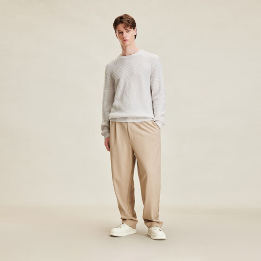 Jack Jones (Jack/Jones) Herrenherbst Modekörper gestrickt Pullover Herren Runde Nackenmotor Wolle Mischung Pullover Strickpullover Herrenbasis Hemd A41 Yunwu Grey 170