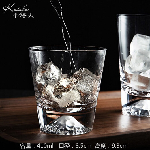 Katav water glass whiskey glass foreign wine glass beer glass crystal glass cup thickened tea glass juice cup XO liquor glass bar wine glass mountain cup 300ml*1