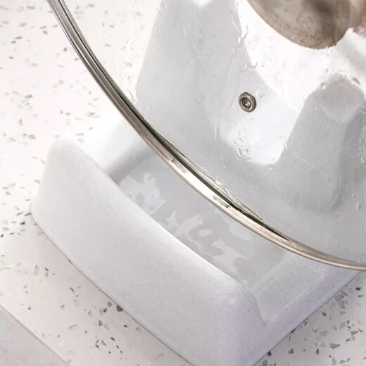 Home Story Japanese imported pot lid rack pot lid placer kitchen drain rack sitting countertop storage artifact spatula storage rack off-white (1 piece)