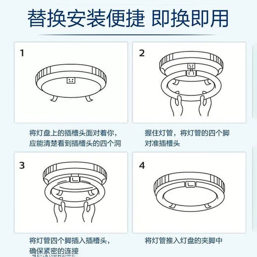 Philips (PHILIPS) T5 ring tube three primary color round tube ceiling light wick fluorescent lamp diameter 245*16mm T5 ring tube 32W white light