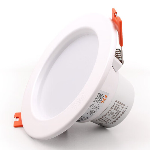 Foshan Lighting (FSL) LED downlight recessed ceiling light all aluminum all white 2.5 inches 5W opening 75-90mm warm white light (4000K)