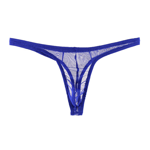 Ye Zimei men's sexy underwear ultra-thin fully transparent sexy underwear men's low-waist see-through mesh temptation U protruding hair thong men's T-pants 4126 red one size