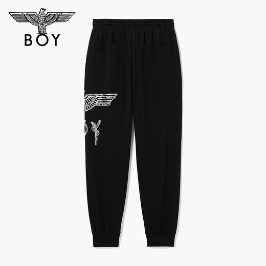 BOY LONDON trendy brand casual pants, unisex style, summer, light, fashionable, casual design, high street trousers N15005, black s