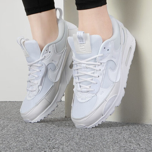 Nike (NIKE) women's shoes autumn new sneakers AIR MAX air cushion cushioning breathable running shoes fashion casual shoes DM9922-101/AIR MAX/white 37.5