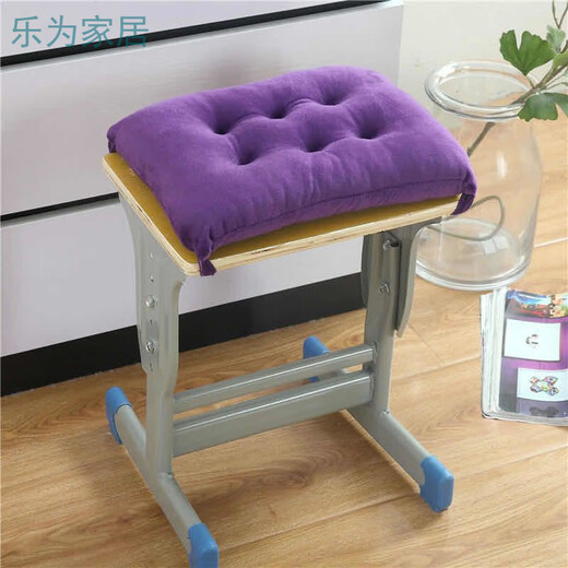 Qiaorui plush cushion winter office dining chair cushion thickened and warm electric student classroom bench rectangular chair butt cushion gray 35*24 (thickness 5 cm)