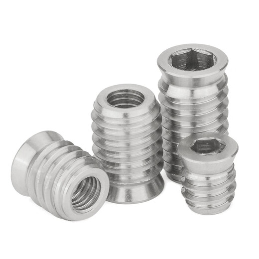 Jinggong (JINGGONG) 304 stainless steel internal and external teeth embedded nuts furniture nuts hexagonal countersunk head nuts embedded wood nuts with introduction M6*17 (5 pieces)