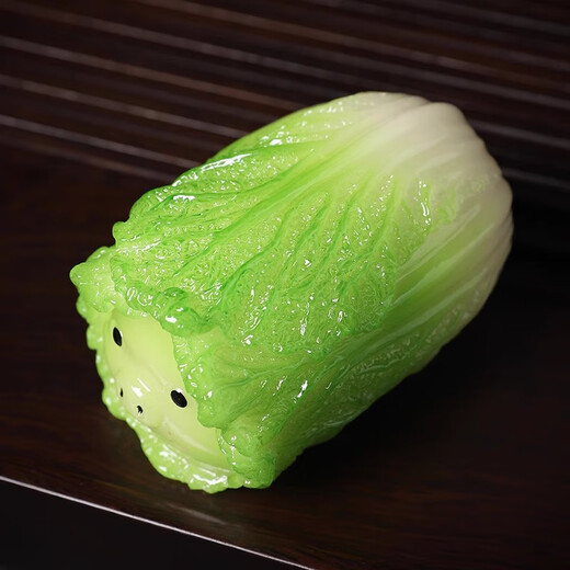 Tao Fuqi's creative color-changing tea pet ornaments Kung Fu tea set accessories Pig Gong Cabbage Tea Players' high-quality tea table decoration cartoon Pig Gong Cabbage Color-changing Tea Pet