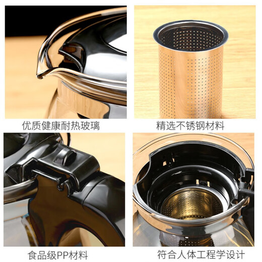 Chuge high-quality 2000ML teapot set single pot flower tea cup elegant cup teapot glass heat-resistant 2000ML single pot