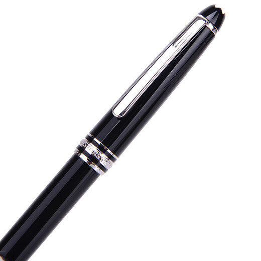 Montblanc (MONTBLANC) Meisterstück P164 dark black resin platinum decorated with hexagonal white star logo classic ballpoint pen 2866