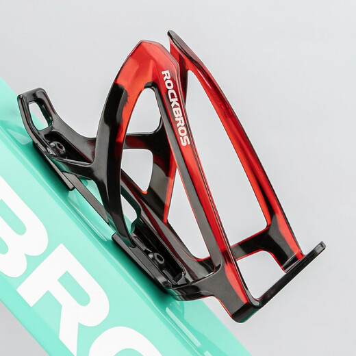 ROCKBROS bicycle water bottle PC plastic ultra-light mountain bike water bottle riding water cup black red + transparent water bottle 750ml comes with dust cover