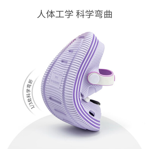 HELLOKITTY children's shoes girls slippers home shoes cartoon beach shoes garden shoes children's Baotou hole shoes 3349C purple 220
