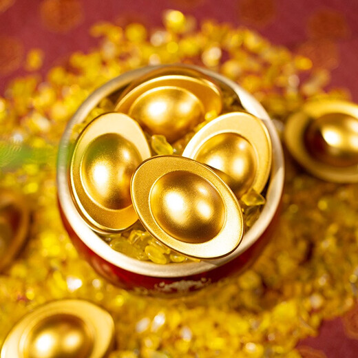 Zhu Bingren Copper Yi Ding Fu Cai Yuan Bao Crafts Practical Creative Art Gifts Car Bedroom Ornaments Yi Ding Fu Cai (Small Size 1)