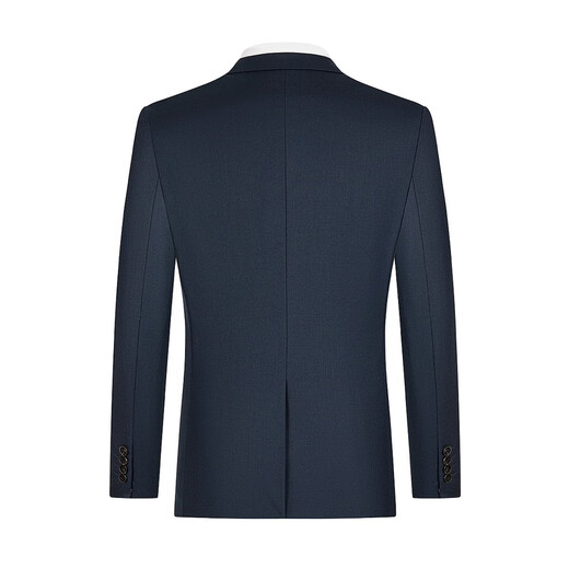 SEVEN easy-to-wear suit men's spring and summer business dark blue suit two-piece set with wool 1JC704 dark blue 46 A
