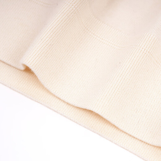 Blue Leopard (LAMPO) 24AW new product Oriental simple luxury style high count silk cashmere blended round neck pullover sweater, skin-friendly and warm, white M (46)